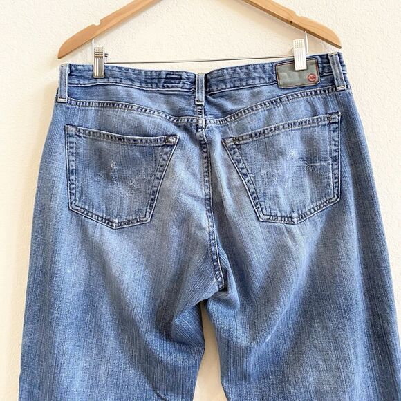 AG Adriano Goldschmied Mens The Symbol Relaxed Boot Cut Jeans 36” X 34” Med Wash - Picture 11 of 12